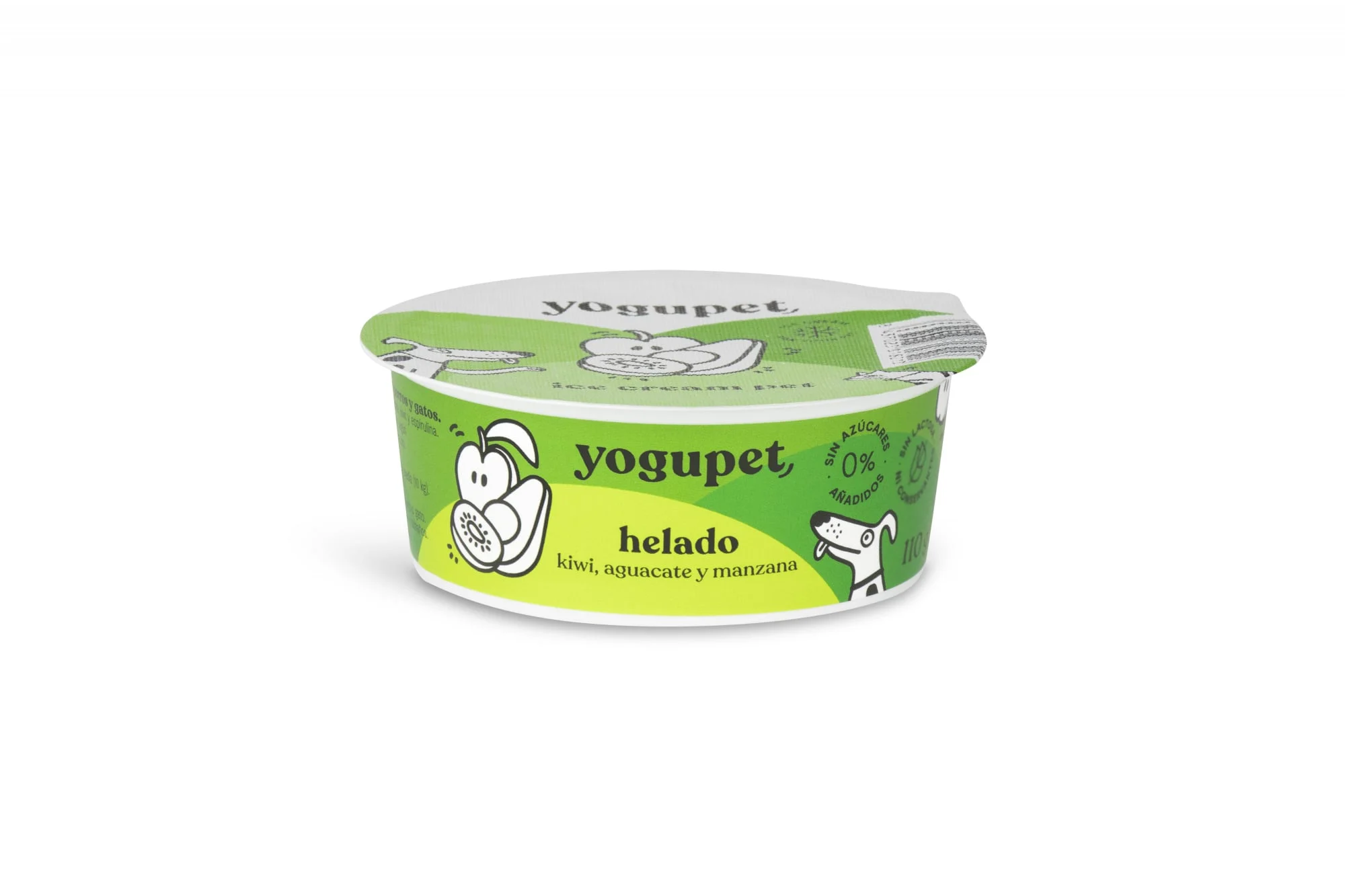 YOGUPET - Crème glacée - Pomme, Poire & Kiwi - CHIEN & CHAT - 110g
