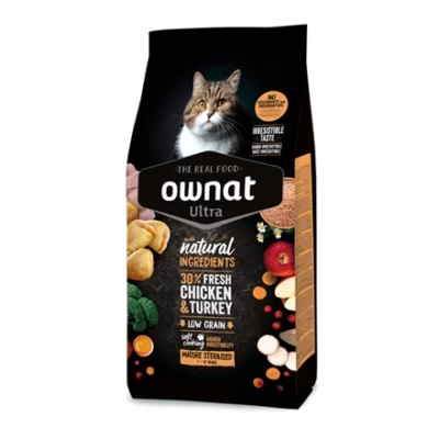 ULTRA OWNAT - Poulet & Dinde - MATURE STERILIZED (7 à 12 ans) - 3 kg