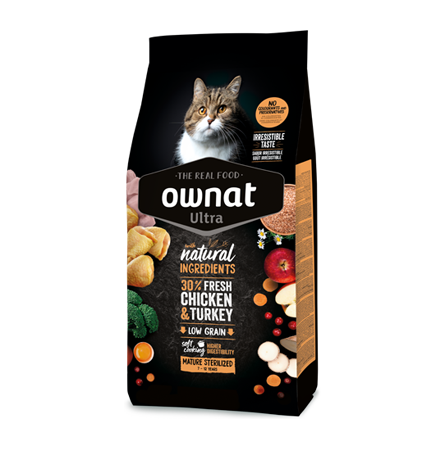 ULTRA OWNAT - Poulet & Dinde - MATURE STERILIZED (7 à 12 ans) - 3 kg