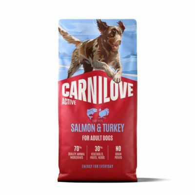 Croquettes ACTIVE Chien adulte - Saumon et dinde - 12kg